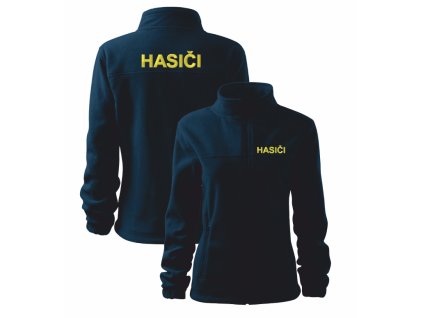 Dámská mikina s výšivkou Hasiči (Velikost XS, Umístění potisku levé prso, Barva černá)