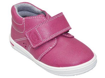 Dětská uzavřená vycházková obuv N/611 (Velikost 21, Barva růžová)
