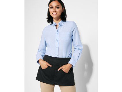 Krátká zástěra Mini černá na modelce