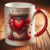 124430 dall e 2024 01 26 14 11 04 a white coffee mug for valentine s day now with a red heart shaped handle the mug is displayed on a wooden table the mug features a valentine theme