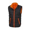 Dětská/Junior prošívaná vesta (Velikost 2-3 roky, Barva černá-oranžová)