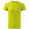 Limetkové pánské triko pro hasiče (Velikost XS, Umístění potisku levé prso, Barva potisku černá)