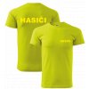 Limetkové pánské triko pro hasiče (Velikost XS, Umístění potisku levé prso, Barva potisku černá)