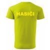 Limetkové pánské triko pro hasiče (Velikost XS, Umístění potisku levé prso, Barva potisku černá)
