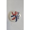 Placka s českým lvem 32 mm (Barva bílá, Typ buttonu magnet)