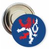 Placka s českým lvem 50 mm (Barva bílá, Typ buttonu magnet)