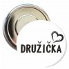 Placka s motivem Družička (Barva bílá, Barva potisku černá, Typ buttonu magnet)