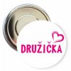 Placka s motivem Družička (Barva bílá, Barva potisku černá, Typ buttonu magnet)