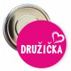 Placka s motivem Družička (Barva bílá, Barva potisku černá, Typ buttonu magnet)