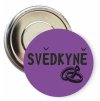 Placka s motivem Svědkyně (Barva bílá, Barva potisku černá, Typ buttonu magnet)