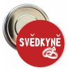 Placka s motivem Svědkyně 32 mm (Barva bílá, Barva potisku černá, Typ buttonu magnet)