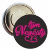 Placka s motivem Tým nevěsty 32 mm (Barva bílá, Barva potisku černá, Typ buttonu magnet)