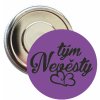 Placka s motivem Tým nevěsty 32 mm (Barva bílá, Barva potisku černá, Typ buttonu magnet)
