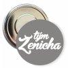 Placka s motivem Tým ženicha 32 mm (Barva bílá, Barva potisku černá, Typ buttonu magnet)