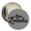 Placka s motivem Tým ženicha 32 mm (Barva bílá, Barva potisku černá, Typ buttonu magnet)