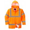 Reflexní bunda do deště s vlastním POTISKEM (Velikost 4XL, Barva fluorescenční oranžová)