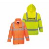 Reflexní bunda do deště s vlastním POTISKEM (Velikost 4XL, Barva fluorescenční oranžová)
