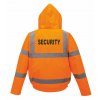 Reflexní bunda zimní SECURITY (Velikost 4XL, Barva fluorescenční oranžová)