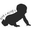 Samolepka DÍTĚ v AUTĚ (Barva stříbrná)