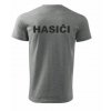 Šedé pánské triko pro hasiče (Velikost XS, Umístění potisku levé prso, Barva potisku černá)
