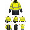Zimní bunda Hi-Vis 7-in-1 Contrast Traffic (Velikost 4XL, Barva oranžová-námořní modrá)