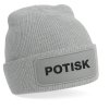 Zimní čepice s potiskem (světle šedý melír)