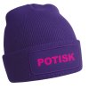 Zimní čepice s potiskem (fialová)