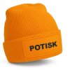 Zimní čepice s potiskem (fluorescenční oranžová)