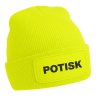 Zimní čepice s potiskem (fluorescentční žlutá)