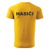 Žluté pánské triko pro hasiče (Velikost XS, Umístění potisku levé prso, Barva potisku černá)