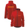 Červená dámská bunda pro hasiče (Velikost S, Umístění potisku levé prso, Barva potisku černá)