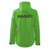 Zelená dámská bunda pro hasiče (Velikost S, Umístění potisku levé prso, Barva potisku černá)