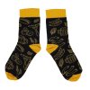 BENNONKY Pivné ponožky čierna/žltá