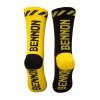 BENNONKY Čierne/žlté ponožky