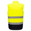 Zateplená dvoubarevná Hi-Vis vesta výprodej (Velikost 2XL, Barva žlutá-námořní modrá)