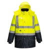 Zimní bunda Hi-Vis 7-in-1 Contrast Traffic výprodej (Velikost L, Barva žlutá-námořní modrá)