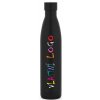 Dvoustěnná láhev z nerezové oceli RE-BUFFON XL s potiskem (Barva černá)
