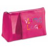 Kosmetická taška z mikrovlákna a síťoviny ANNIE s vlastním potiskem (Barva růžová)
