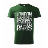 Tričko pánské LONDON BARCELONA NEW YORK PARIS (Velikost XS, Barva bílá)