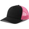 5panelová trucker čepice Rapper černá, neon pink
