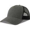 5panelová trucker čepice Rapper tmavě šedý melír, černá