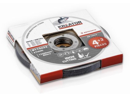 Řezný kotouč Nerez/Ocel 115 x 1,2mm 4 plus 2 (6ks) KREATOR KRT070410