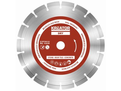 Diamantový kotouč segmentový 230mm UNIVERZAL 3ks sada KREATOR KRT080102