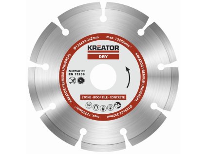 Diamantový kotouč segmentový 125mm PREMIUM KREATOR KRT082102