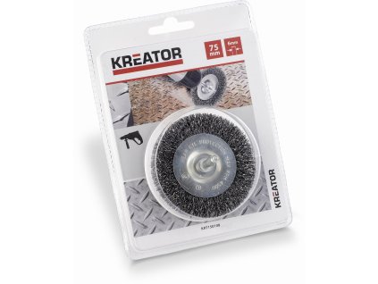 Brusný ocelový kartáč 75mm KREATOR KRT150108