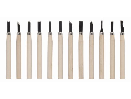 Mini dláta na dřevo sada 12ks KREATOR KRT461002