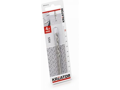 HSS vrták do kovu 4,5x80 mm KREATOR KRT010110