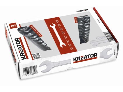 Sada oboustranných otevřených klíčů 6-22mm - 8ks KREATOR KRT500002