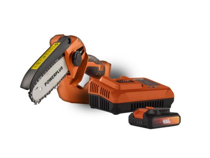 AKU jednoruční řetězová pila 20V SET LI-ION 100mm POWERPLUS POWDPG7572SET