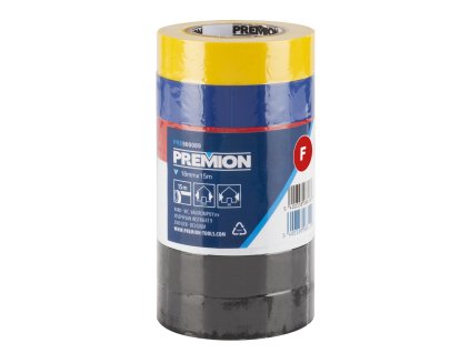 Izolační páska PVC 7ks různé barvy 18mm x 15m PREMION PRE900089